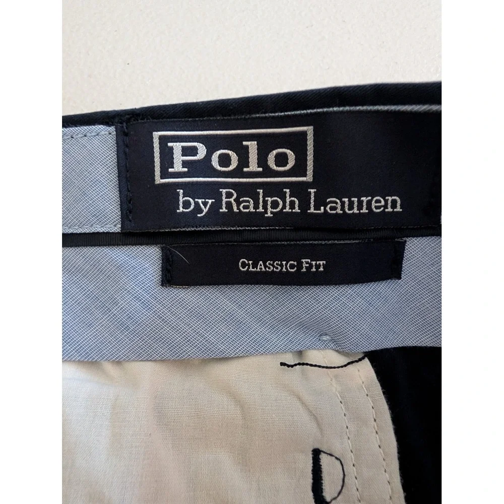 Polo Ralph Lauren Men's Classic Fit Chino Pants Navy Blue Pima Cotton 40x30